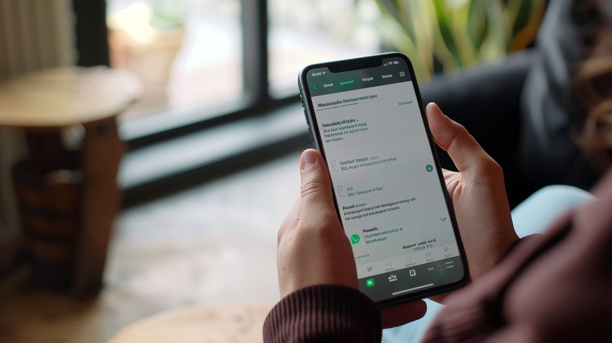 Narzisst WhatsApp Nachrichtenaustausch auf einem Smartphone-Bildschirm