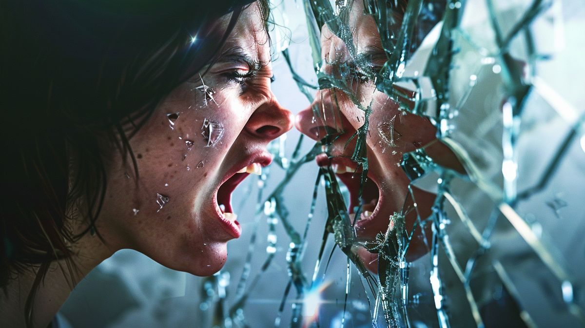 Frau schreit während eines Streits, wenn Narzissten ausrasten, emotionale Auseinandersetzung in einem Büro