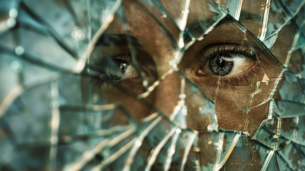Junge Frau sitzt nachdenklich am Fenster, reflektiert Spätfolgen narzisstischer Eltern